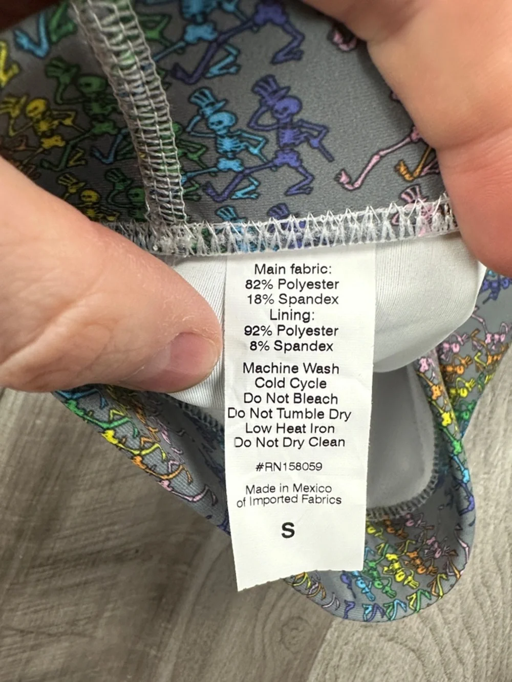 Section 119 Grateful Dead Skeleton Rainbow Sports Bra (NWOT) - Small